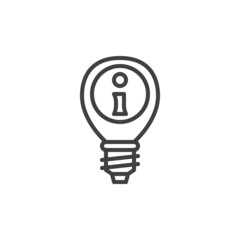 FAQ lamp line icon