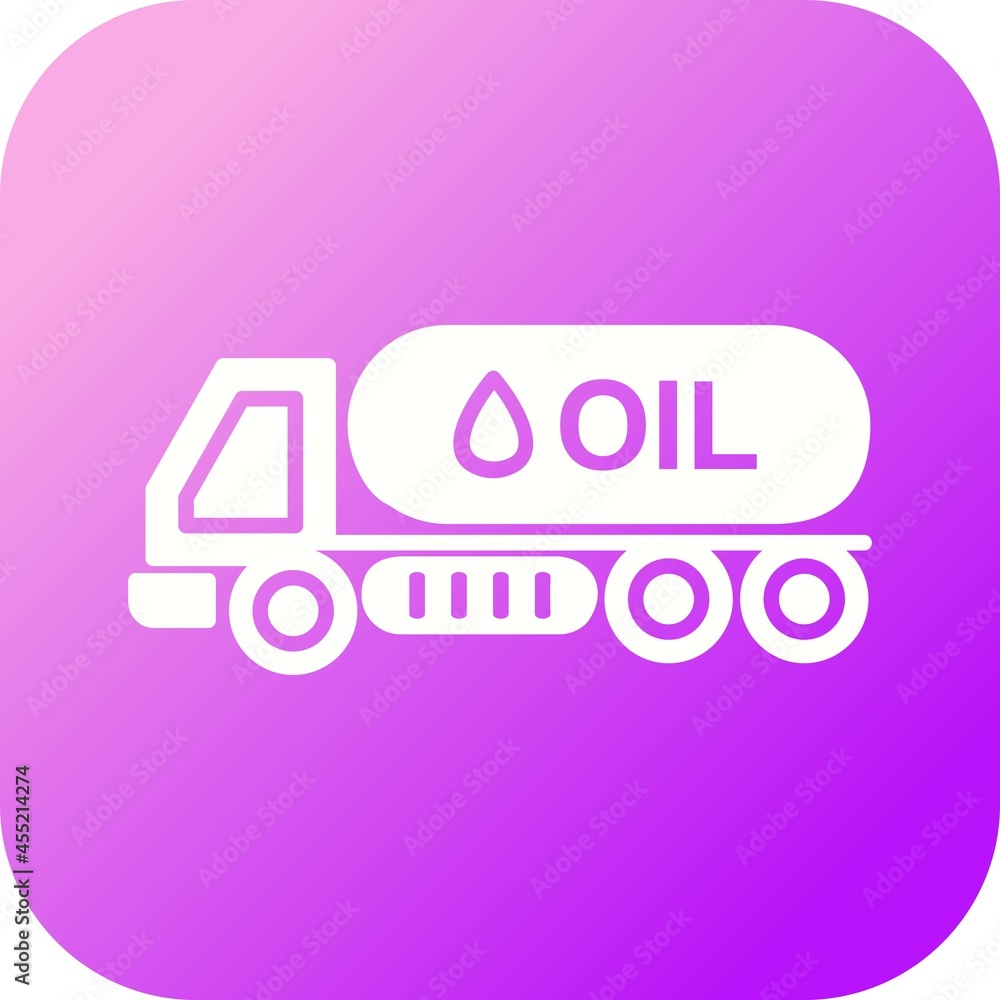 Wall mural unique tank truck vector glyph icon