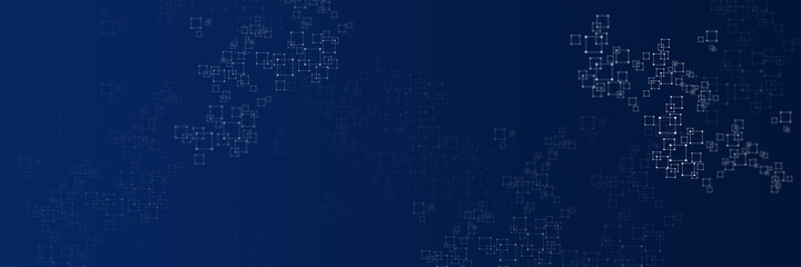 Digitally generated image over blue background
