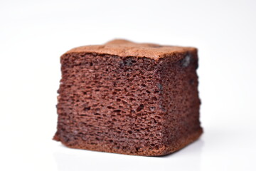 Fototapeta na wymiar chocolate cake isolated on white