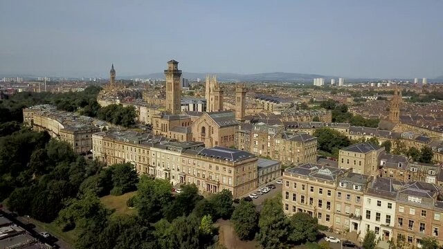 Fly around Kelvinbridge Park towers