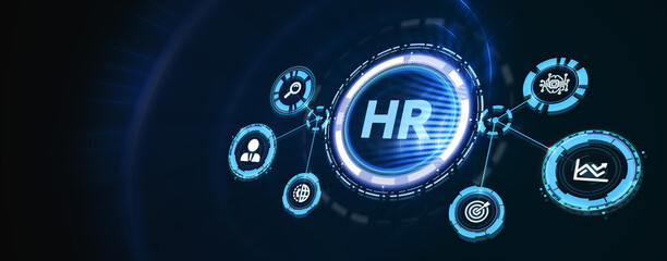 Business, Technology, Internet and network concept. Human Resources HR management recruitment employment headhunting concept. 3d illustration