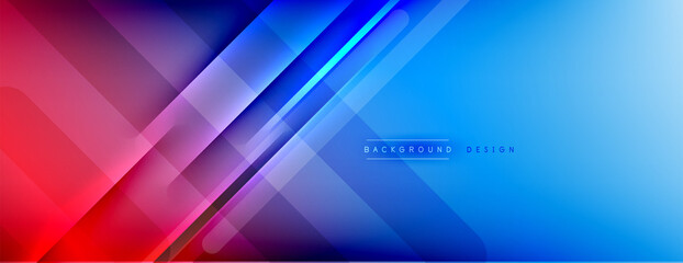 Fototapeta premium Abstract background - lines composition created with lights and shadows. Technology or business digital template. Trendy simple fluid color gradient abstract background with dynamic