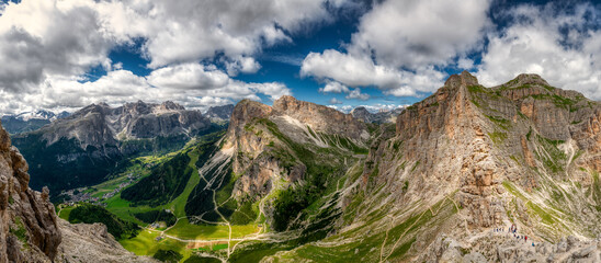 Landscape of Alta Badia in summer season, Dolomites