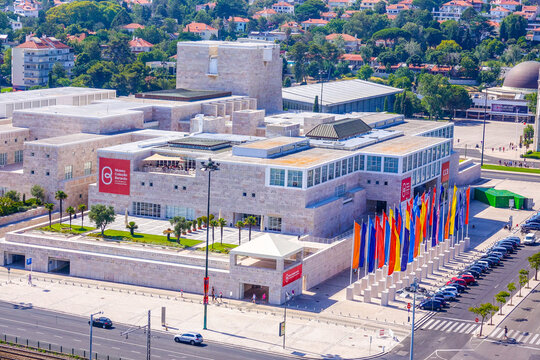 CCB in Lisbon - Cultural Centre of Belem - aerial view - LISBON, PORTUGAL 2017 - LISBON, PORTUGAL 2017