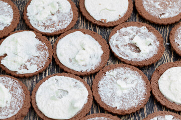 sweet cookies with milk filling