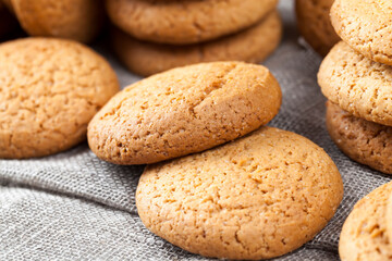 cookies baked with oatmeal and wheat flour