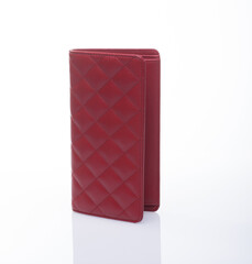 Wallet isolate with white background. Fancy female wallet.