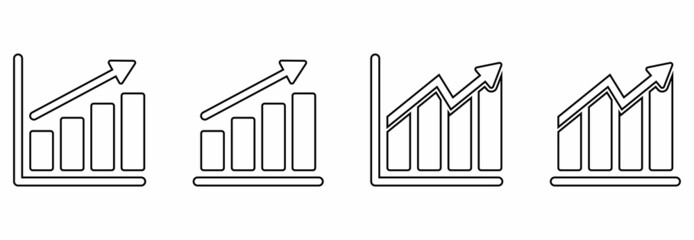 growing graphic icon, chart icon, graphic vector symbol illustrations