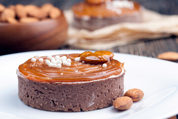 small tartlets with soft salted caramel