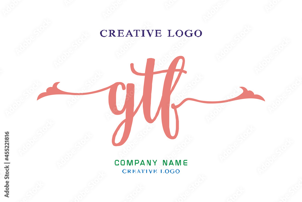 Sticker GTF lettering logo is simple, easy to understand and authoritative