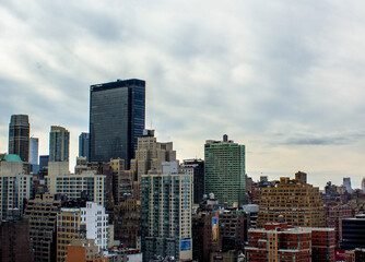 Fototapeta na wymiar Aerial view of New York City Skyline
