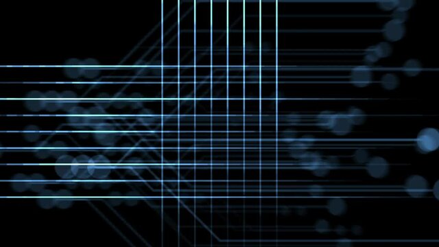 Animated grid lines paths glowing