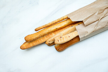 Tasty bread sticks topped with cheese