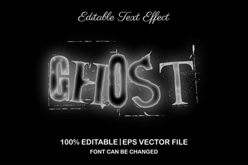 ghost 3d editable text effect