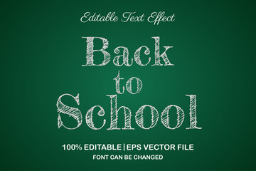 back to school 3d editable text effect