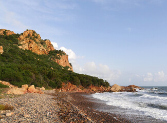 Der Strand La Spiaggetta an der Westküste von Sardinien bei Cardedu - 455228068