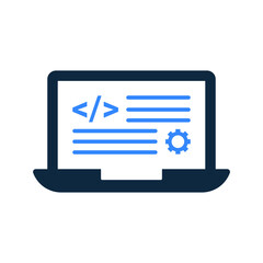 Code, programming icon. Simple editable vector illustration.