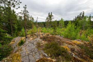 View of the mount Hiidenvuori in Karelia