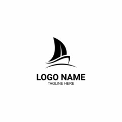 Obraz premium vector illustration of sailboat logo, travel, tour and adventure logo