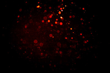 Abstract red bokeh on black background