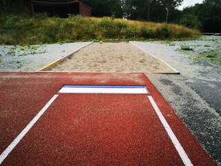 Training area of the long jump sport