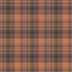 Plaid seamless pattern. Vector background of textile ornament. Flat fabric design.