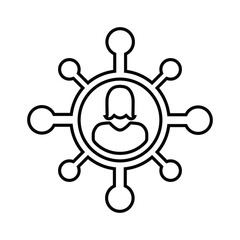 Marketing, viral icon. Outline vector.