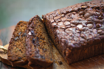 Fresh Chocolate Zucchini Loaf sliced