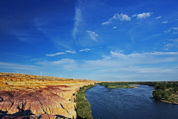 landscape with river and rock