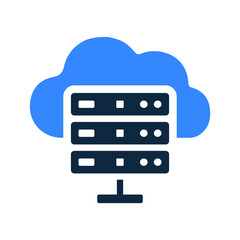 Storage, cloud, host icon. Simple editable vector design isolated on a white background.