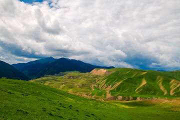 Fototapeta na wymiar The beautiful scenic of Qiongkushitai in YIli city Xinjiang uygur autonomous region, China.