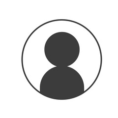 User icon in circle. Elements for design online support service dialogue window.