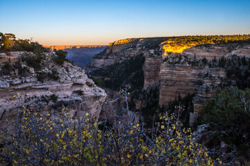 An overlooking landscape view of Grand Canyon National Park, Arizona