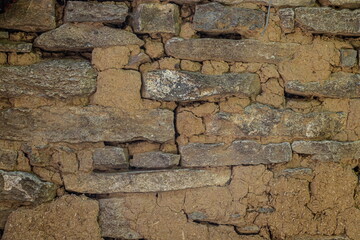 Background of stone wall texture brown photo material