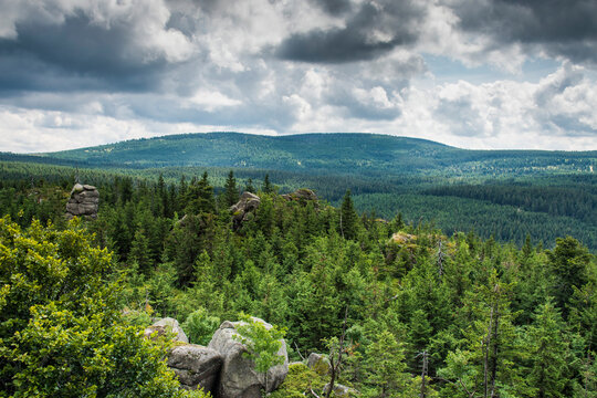 Jizera mountain in Czech republic during summer