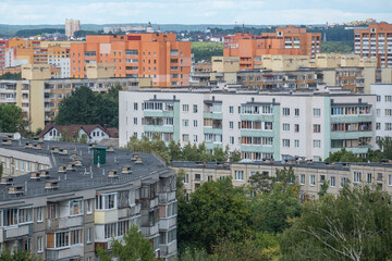 Fototapeta na wymiar sleeping area of the city of Minsk.