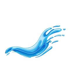 Fototapeta na wymiar Water drops. Current drops, spray, waves and splashes. Aqua drop element, dripping liquid or raindrop vector illustration.