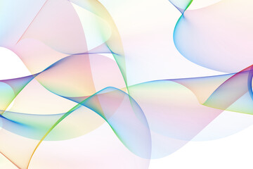 Abstract colorful lines on white background. Digital illustration