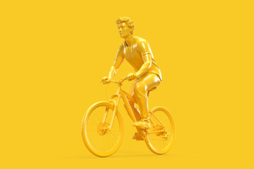 Cyclist riding a bicycle. 3D illustration