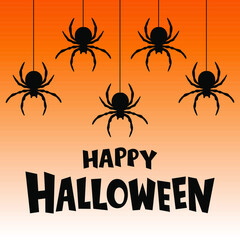 Halloween background. Vector illustration. Follow other spiders patterns in my collection.