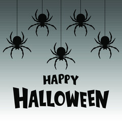 Halloween background. Vector illustration. Follow other spiders patterns in my collection.