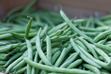 Grüne Bohnen, Gemüse, gesundes Essen, frisch