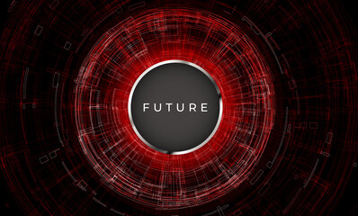 Future - Background Abstract design circuit elements technology. Abstract futuristic background, Abstract art wallpaper. Vector illustration.
