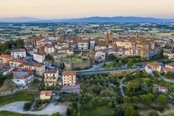 Fototapeta na wymiar Monte San Savino town in Tuscany