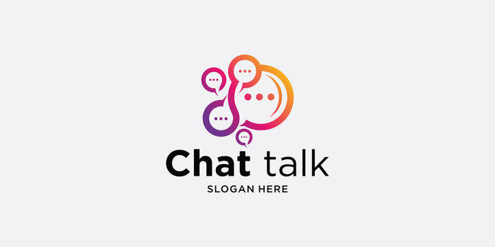 Logo speech bubble icon logo vector illustration chat communication logo design vector chat app 