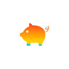 piggy bank icon  in gradient color style, isolated on white background 