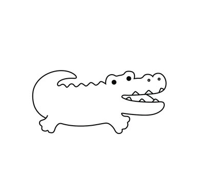 Alligator Drawing: Easy, Simple, Line and Step by Step