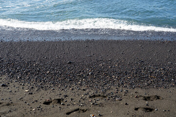 Beach Line with a blue water