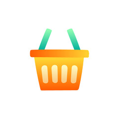 ecommerce Basket shopping icon in gradient color style, isolated on white background 